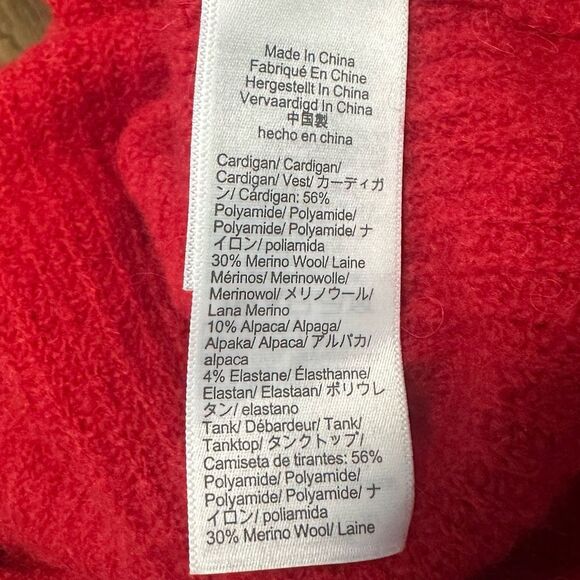 New! J. Crew Red Cropped Sweater Tank and Cardigan Sz XS - Picture 6 of 6